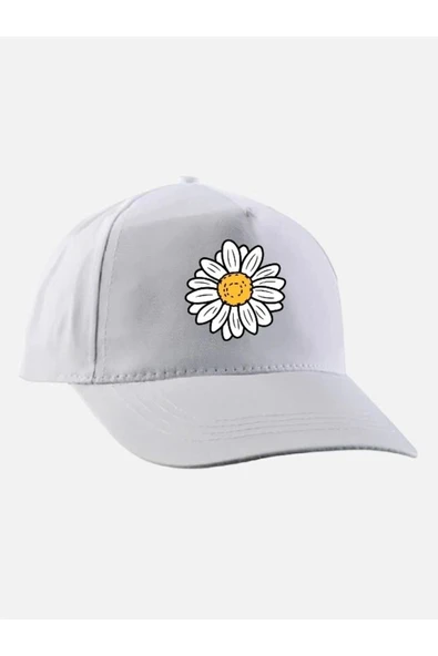 Papatya Bakılı Şapka - Papatyalı Şapka ürün görseli