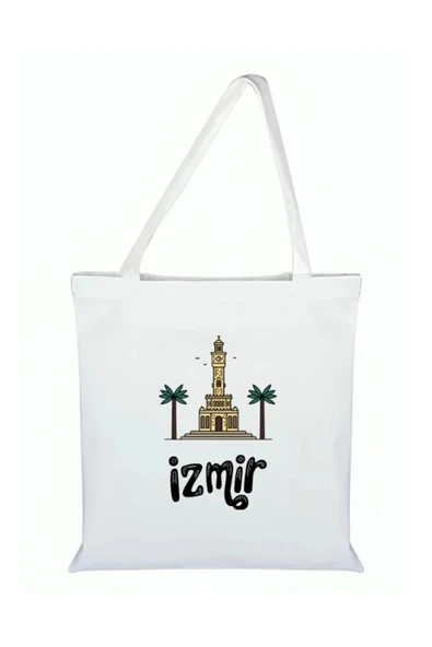İzmir Baskılı Bez Çanta - İzmirli Çanta ürün görseli