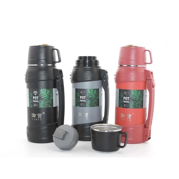 Paslanmaz Çelik Çift Katmanlı Termos 1.6 Lt - Resim 2