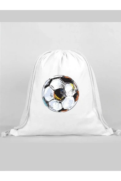 Futbol Baskılı Sırt Çantası - İp Büzgülü Spor Çanta ürün görseli