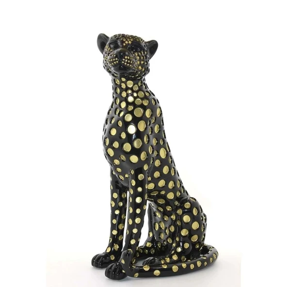 Polyester Jaguar Figürü Dekoratif Hediyelik - Resim 2