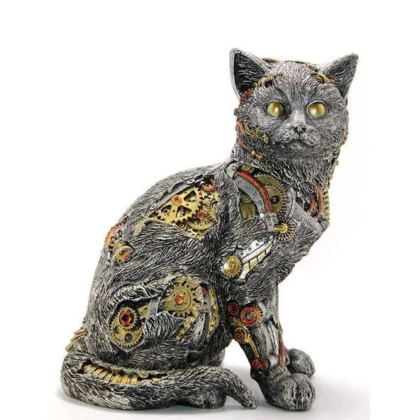 Polyester Kedi Figürü Biblo Dekoratif Hediyelik ürün görseli