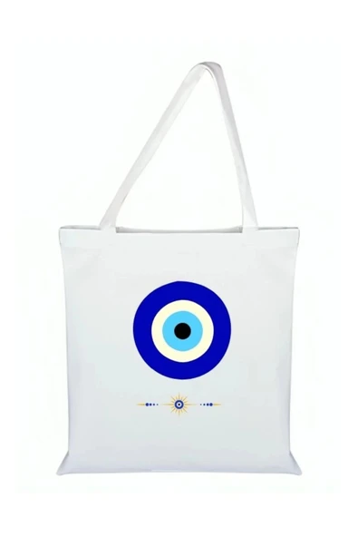 Kelebek Baskılı Bez Çanta - Kelebekli Çanta ürün görseli