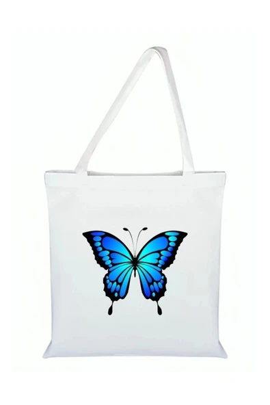 Nazar Boncuğu Baskılı Bez Çanta - Nazar Boncuklu Çanta ürün görseli