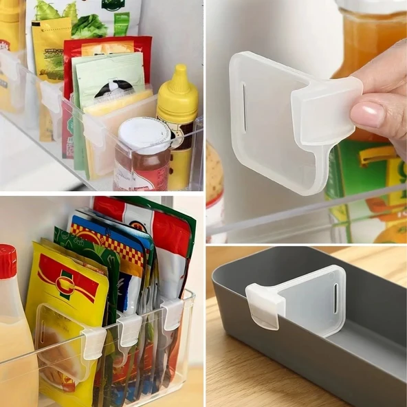 10'luŞeffaf Buzdolabı Yan Kapı Düzenleyici Buzdolabı Dolap İçi Bölümleyici Aparatlar - 4