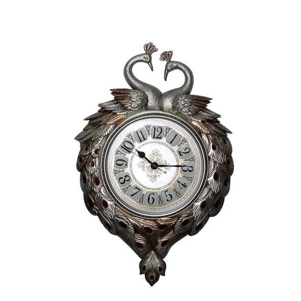 Duvara Asmalı Tavuskuşu Saat Dekoratif Hediyelik ürün görseli 1