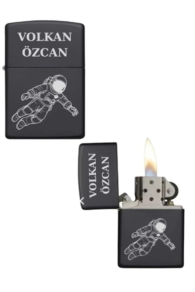 Kişiye Özel Astronot Baskılı Metal Çakmak ürün görseli