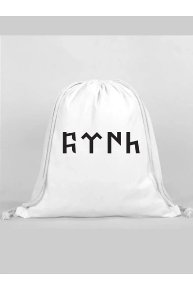 Türk Baskılı Sırt Çantası - İp Büzgülü Spor Çanta ürün görseli
