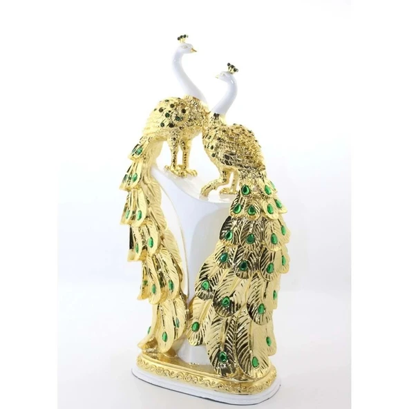 Polyester 2'Li Tavuskuşu Biblo - Resim 2