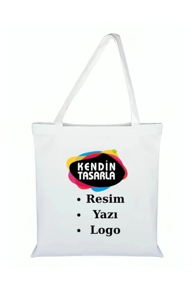 Kişiye Özel Bez Çanta - Resim Baskılı Çanta - Özel Yazılı Çanta ürün görseli
