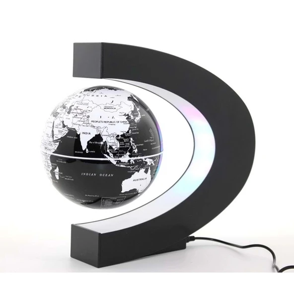 Mıknatıslı Ortada Dönen Dünya Küre Dekoratif Hediyelik - Resim 2