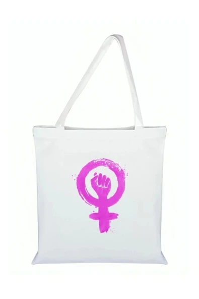 Kadın Baskılı Bez Çanta - Kadın Çanta ürün görseli