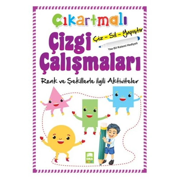 Çıkartmalı Çizgi Çalışmaları Renk ve Şekillerle İlgili Aktiviteler ürün görseli 1