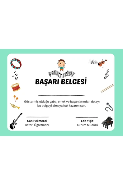 Kişiye Özel Sertifika - Mezuniyet Sertifikası - Başarı Sertifikası Erkek( 10 Adet ) ürün görseli