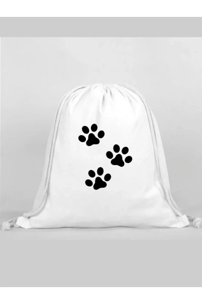 Pati Baskılı Sırt Çantası - İp Büzgülü Spor Çanta