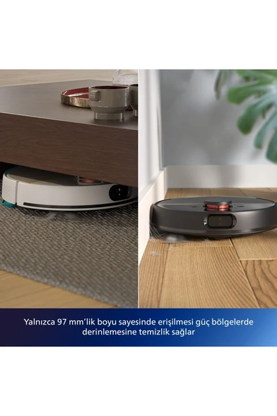 Homerun 7000 Serisi Islak Kuru Moplu Robot Süpürge Xu7000/02, 5000 Pa,titreşimli Mop,app/wifi Destek - Resim 6