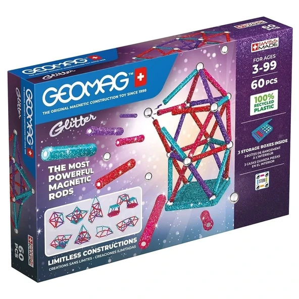 Geomag Glitter Manyetik Zeka Oyunu 60 Parça - Resim 5