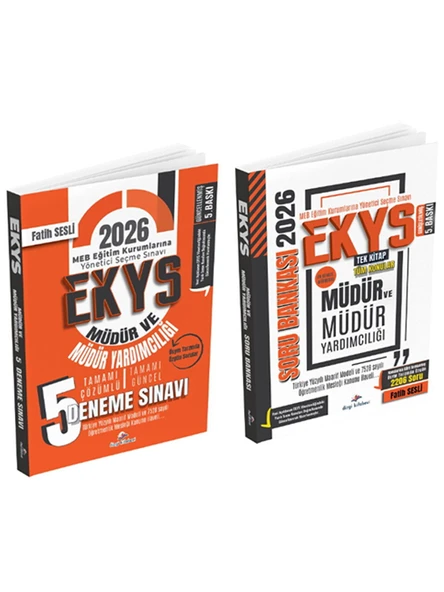 Dizgi Kitap 2026 MEB EKYS Müdür ve Yardımcılığı Soru Bankası + 5 Deneme 2 li Set - Fatih Sesli Dizgi Kitap ürün görseli 1