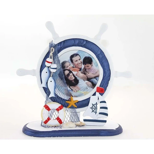 Ahşap Marin Dümenli Çerceve - Resim 2