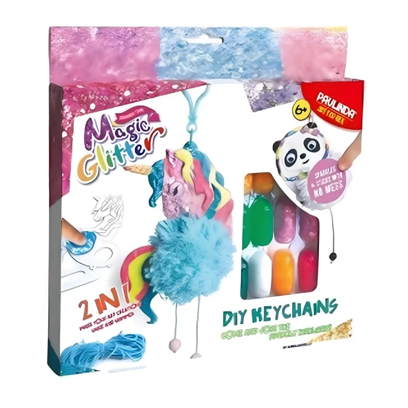 Paulinda Magic Glitter 2n1 DIY Keychains Hobi Set S00095608 ürün görseli