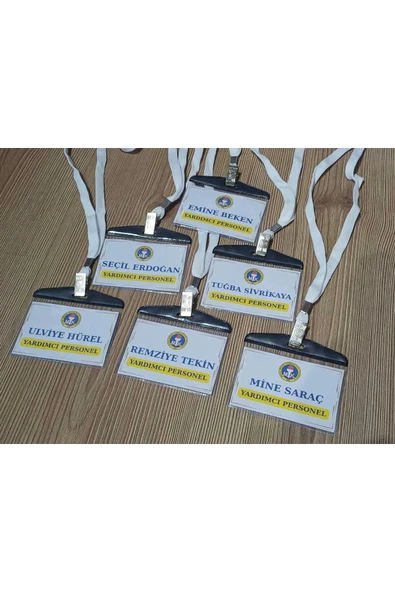 Kişiye Özel Yaka Kartı - Askılı Yaka Kartı ( 10 Adet ) ürün görseli