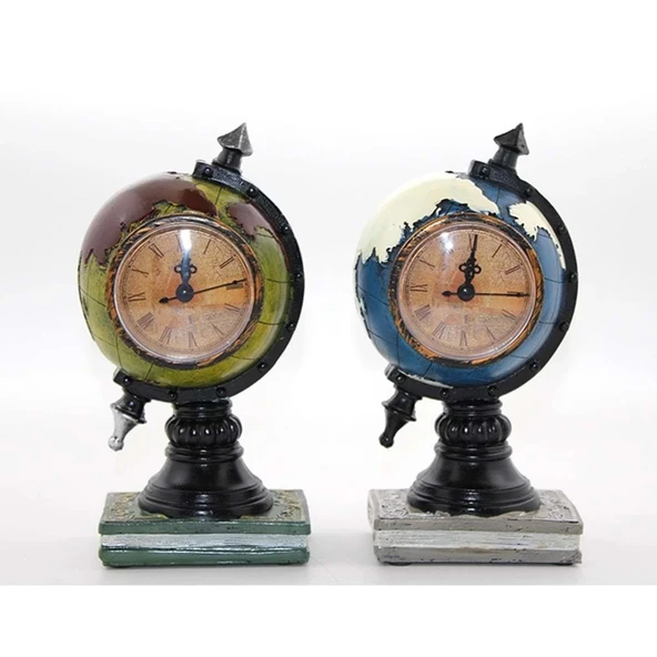 Polyester Saatli Dünya Küre - Resim 2