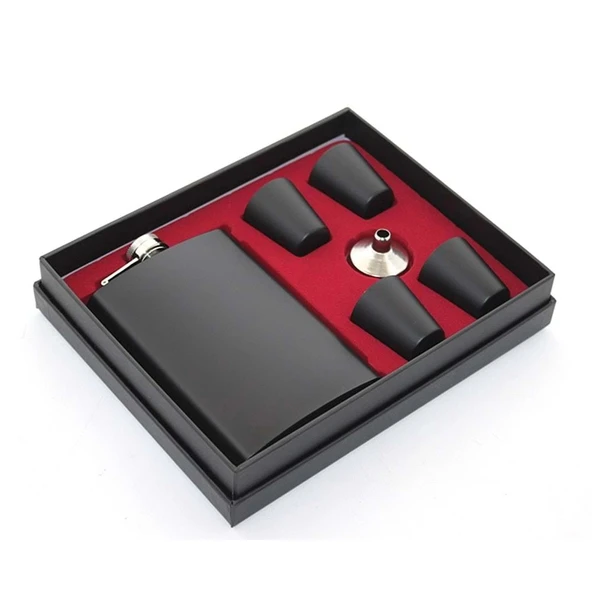 Paslanmaz Çelik 4 Shot Bardaklı Matara Seti ürün görseli