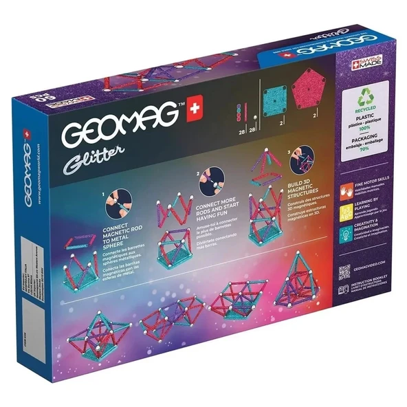 Geomag Glitter Manyetik Zeka Oyunu 60 Parça - Resim 2