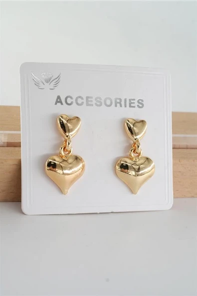 Kadın Özel Tasarım Kalp Figürlü Küpe - Resim 2