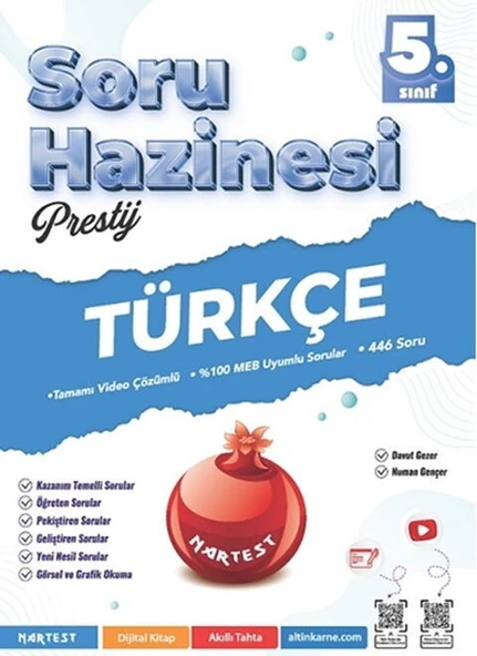 Nartest 5. Sınıf Türkçe Prestij Soru Hazinesi ürün görseli 1