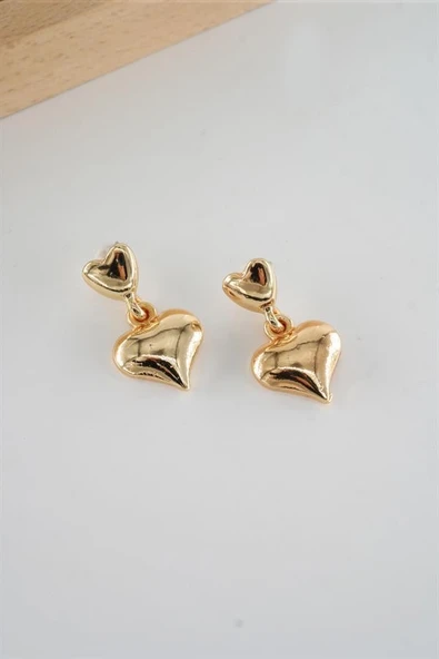 Kadın Özel Tasarım Kalp Figürlü Küpe - Resim 3