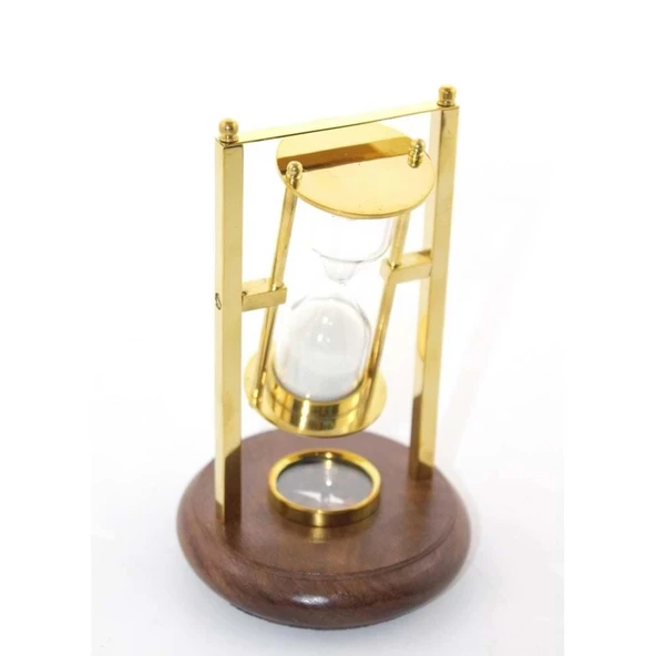 Pirinç Pusulalı Kum Saati - Resim 2