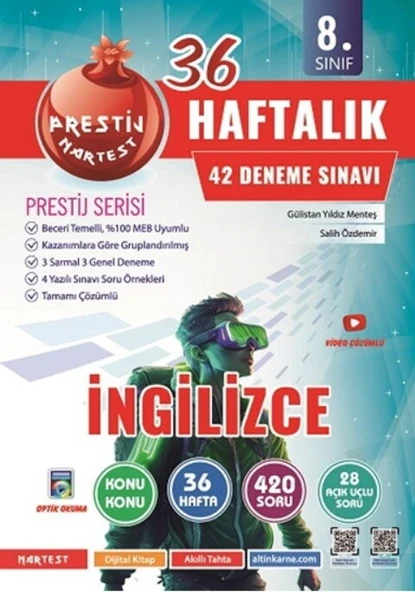Nartest Yayınları 8. Sınıf Haftalık İngilizce Denemeleri ürün görseli