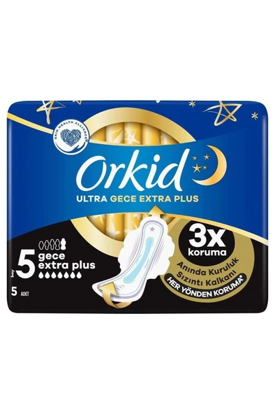Orkid Ultra Hijyenik Ped Gece Extra Plus No: 5 5'li - 2
