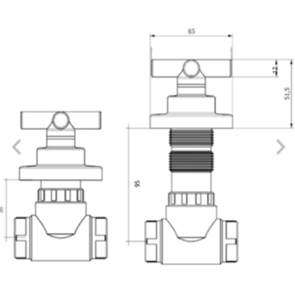 Visam Ankastre Stop Valf 1/2 Taharet Musluğu 890.006 - 3