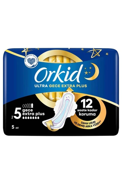 Orkid Ultra Hijyenik Ped Gece Extra Plus No: 5 5'li - 9