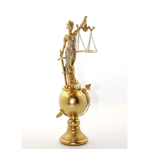 Polyester Dünya Küre Üzerinde Adalet Biblosu ürün görseli 1