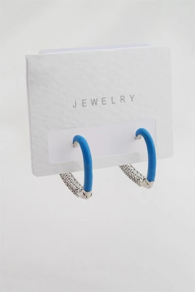 Kadın Altın Kaplama Zirkon Taşlı Mineli  Kalp Model Küpe ürün görseli