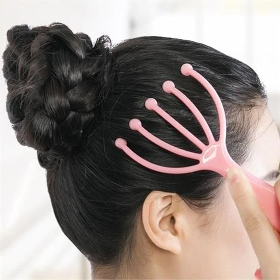 Çok Fonksiyonlu 5 Uçlu Bilyeli Baş Boyun Bacak Kol Masaj Alet Rahatlatıcı Kafa Masaj Aparatı - Resim 4