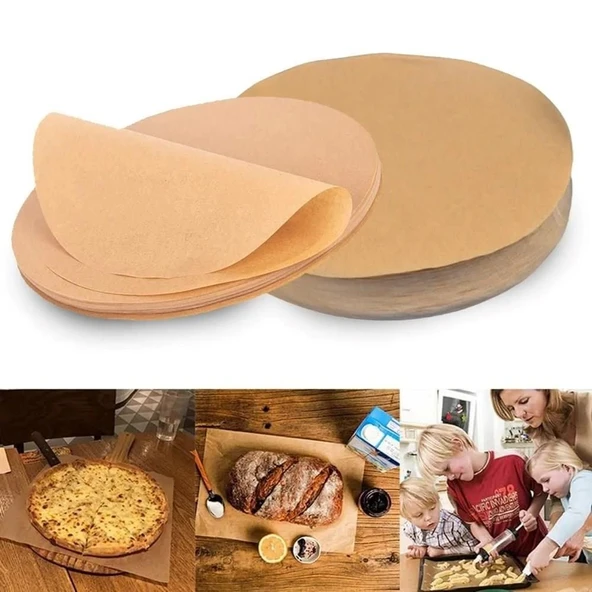 50 Adet Air Fryer Pişirme Kağıdı Yağ Geçirmez  21,5 cm Yuvarlak Model XXL Model Uyumlu - Resim 5