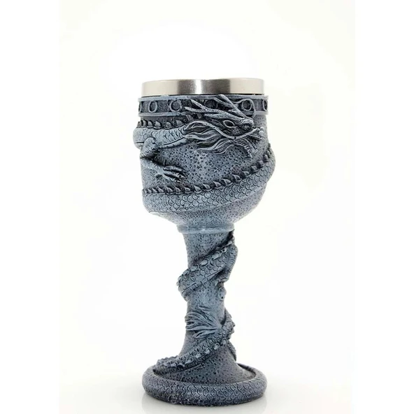 Ejderha Tasarımlı Paslanmaz Çelik Kadeh Bardak ürün görseli