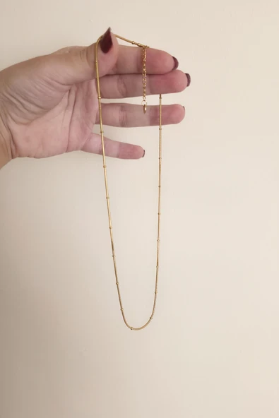 316 L Çelik Antialerjenik Kararmaz Yılan Kolye  45+7 cm - Resim 2