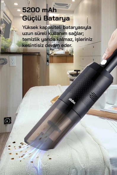 Sinbo SVC-8631 Şarjlı El Süpürgesi - Siyah - 4