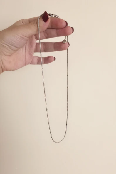 316 L Çelik Antialerjenik Kararmaz Yılan Kolye  45+7 cm - Resim 2