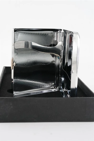 316 L Paslanmaz Çelik Sigara Plakası ve Çakmak'lı Set - Resim 3