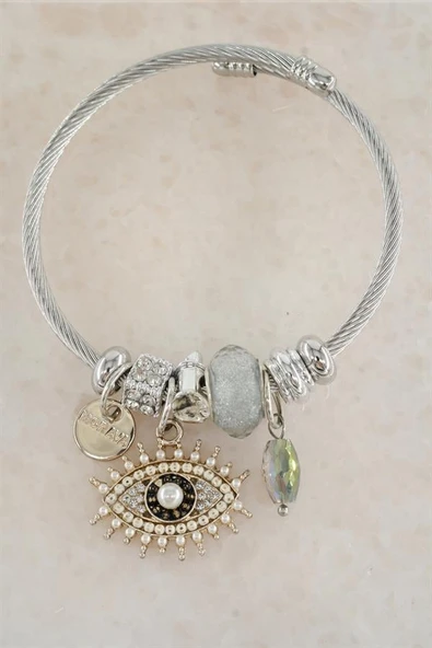 Kadın 316 L Paslanmaz Çelik Karışık Figürlü Charm Bileklik   STP004 ürün görseli