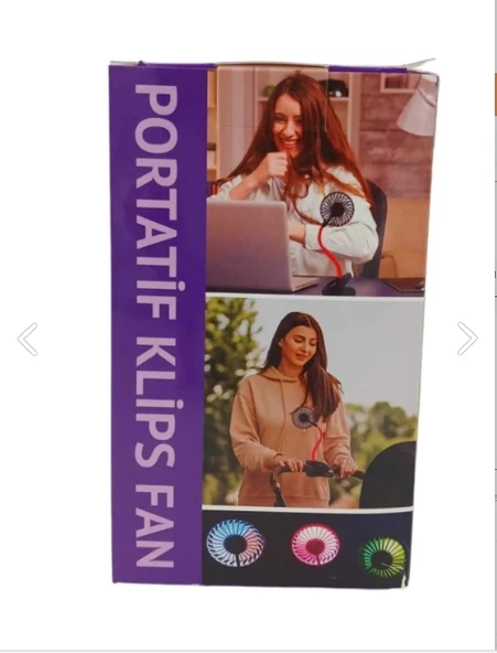 Portatif Işıklı Mini Klipsli Fan - Resim 3