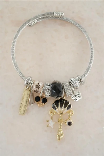 Kadın 316 L Çelik Karışık Figürlü Charm Bileklik   TKR001 ürün görseli