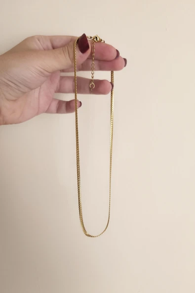 316 L Çelik Antialerjenik Kararmaz Kolye  45+7 cm - Resim 2