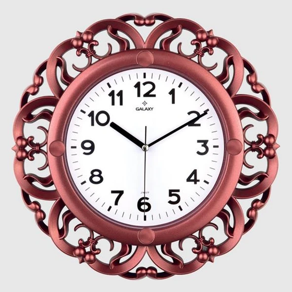 DUVAR SAATİ KREM ÇERÇEVE ÇAP:35CM AKRİLİK BOYALI 2 RENK ABS KASA MİNERAL CAM SESSİZ AKAR MAKİNE PVC KADRAN KADRAN ÖLÇÜSÜ: 240MM KADRAN BASKI ALANI: 150MM SAAT73-H ürün görseli